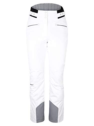 Ziener Damen TILLA Ski-Hose / Snowboard-Hose | atmungsaktiv, wasserdicht, white, 42
