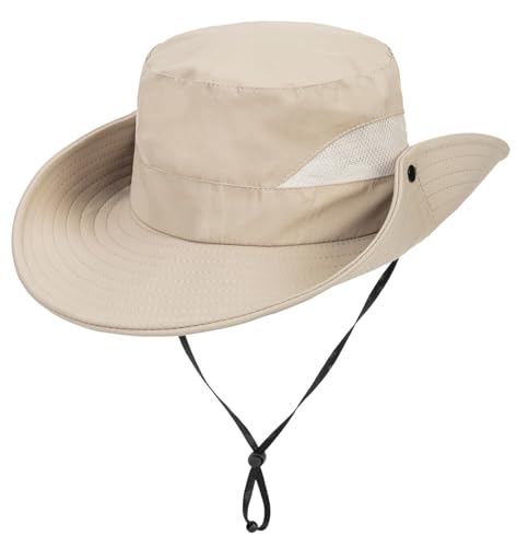 Kids Sun Hat with UV Protection Beach Bucket for Boys & Girls Wide Brim Safari Boonie Cap for Summer Outdoor(for 5-10T)3