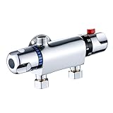 Construction : fabriqué à partir d'un matériau en alliage robuste, ce mitigeur de douche thermostatique chromé assure une performance durable et une résistance à l'usure, ce qui en fait un ajout fiable à votre salle de bain.