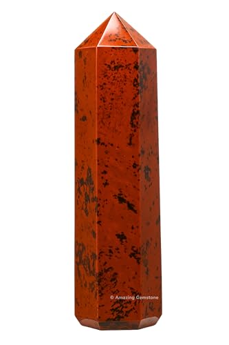 Image of Amazing Gemstone Large Mahogany Obsidian Crystal Towers ~ Natural Healing Crystal Point Obelisk for Reiki Healing and Crystal Grid (5.5 to 6 INCH)