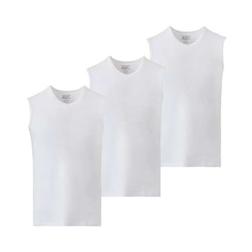 Mody Men's Tank Top 3-Pack, Sleveless V-Neck Mens Undershirt, Muscle Shirts for Men