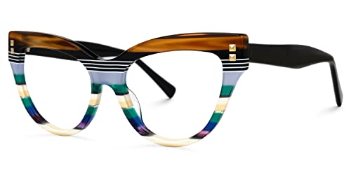 Image of VOOGLAM Stylish Oversize Cat-eye Blue Light Glasses for Women Anti Eyestrain Dry Eyes Eyewear Kornegay