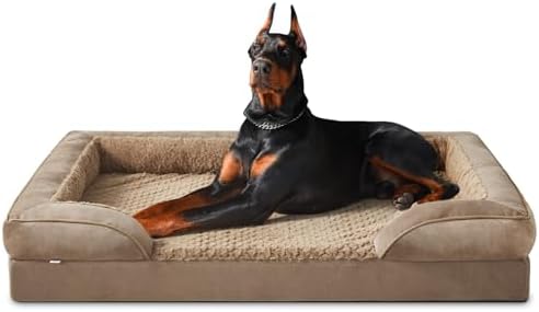 INVENHO Orthopedic Extra Large Dog Bed, XXL Waterproof Dog Sofa, ...
