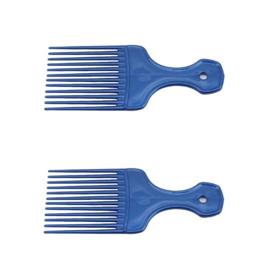 Set 2 Peines Azul Estilo Salón para Cabello Rizado miniatura 1