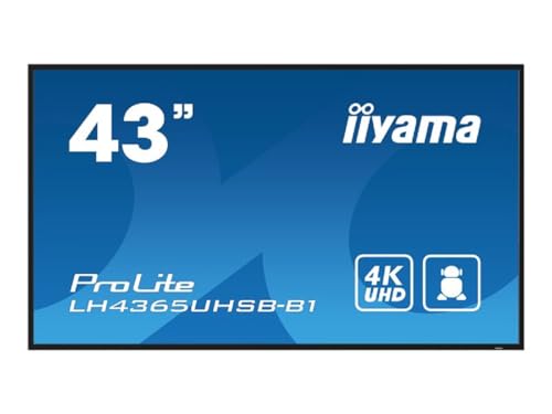 iiyama ProLite LH4365UHSB B1 Classe de diagonale 43 42.5 visualisable écran LCD rétro éclairé par LED signalisation numérique Android 4K UHD 3840 x 2160 - vue 4