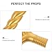 Halloween Costume Accessories:Trident Spear, 54.5 Inch Gold Trident Plastic Devil Pitchfork Spear Toy Prop, King Neptune Trident for Cosplay Party Favors