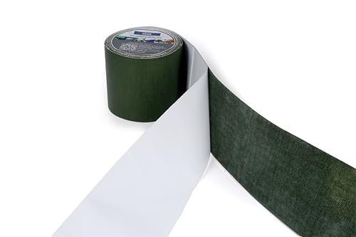 Image of PVC Tarpaulin Repair Tape for Quick Fixes | Self-adhesive and Waterproof | Best for Tarpaulin Repair, Pond lining, Fish tank, and Truck cover (9.5cm x 5m length, Green)