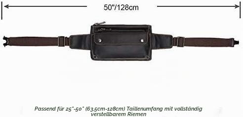 Echtes Leder Bauchtasche Gürteltasche Bumbag Hip Bag Hüfttasche Damen Herren