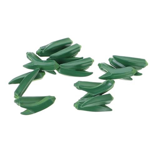DECOMELODY 10個 ミニチュア秋葵フィギュア リアルな野菜アクセサリー ドールハウス用食品模型 キッチンおままごと用 手作りデコレーション用