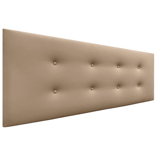 DHOME Testata in Similpelle o Tessuto AQUALINE Pro con 2 file di bottoni Testata imbottita Letto di...