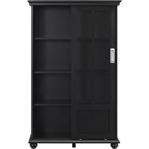 Ameriwood Home 9448496COM Aaron Lane Bookcase With Sliding Glass Doors thumb #4