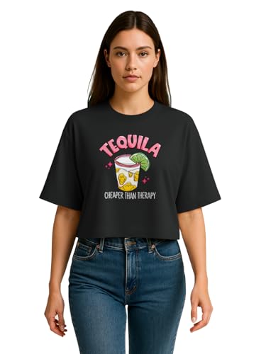 Image of HELLCAT Beige Printed Loose Fit Crew-Neck Crop T-Shirt for Women