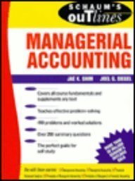 Schaum's Outline of Theory and Problems of Managerial Accounting