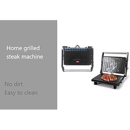 220V Tischgrill geöffnete Grillplatten | Sandwich Maker | Kontakt- Grill antihaftbeschichtete Platten Easy Cleaning, No… – Bild 4
