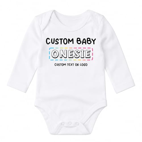 Personalized Long Sleeve Baby Onesie (Customizable)