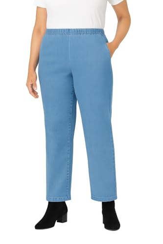 MOSM Women's Wide Leg Jeans High Waisted Strechy Raw Hem Denim Pants Blue