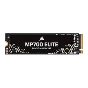Corsair MP700 Elite 2TB PCIe 5.0 x4 NVMe M.2 SSD – Bis zu 10, 00MB/sec – Hohe Dichte 3D TLC NAND – M.2 2280 – Kompatibel mit DirectStorage – Schwarz