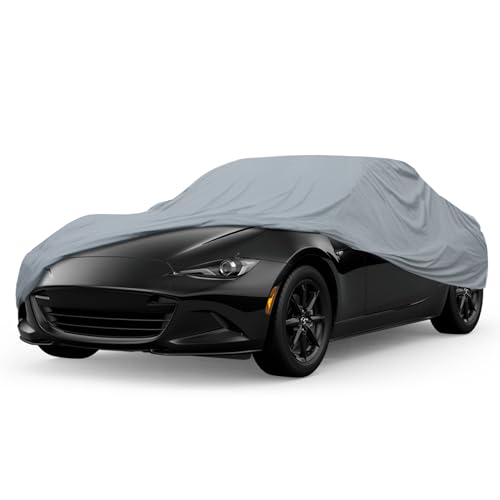 MotorTrend Universal Fit Car Cover (Small) - All-Weather Protection for Cars, Trucks & SUVs, Waterproof, UV Resistant, Scratch-Proof, Durable Vehicle Cover for Indoor & Outdoor - Fits Up to 157" (S)