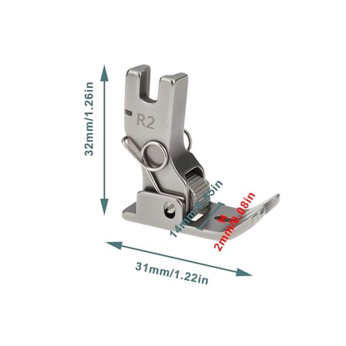 2 piezas pie prensatelas rodillo para máquina de coser industrial miniatura 4