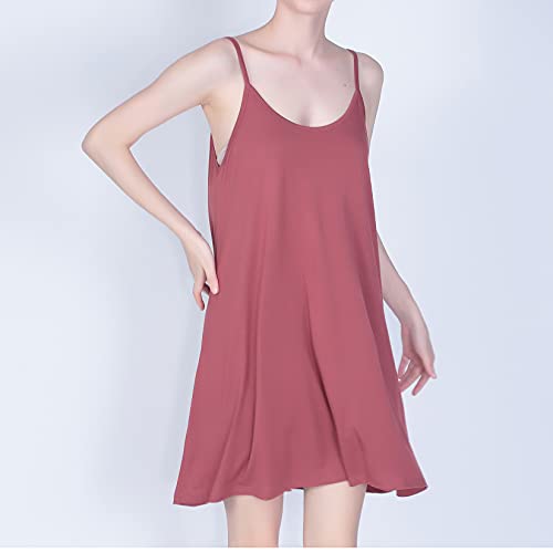 Image of Lu's Chic Women's Nightgown Cami Cotton Sleepwear Plus Size Sleeveless Loungewear