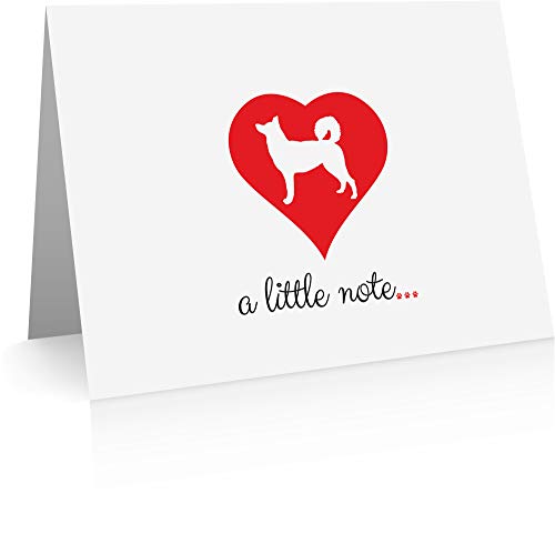 Image of Husky Note Cards (24 Fold-over Cards and Envelopes) Husky Thank You Cards