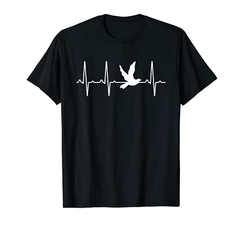 Dove Heartbeat Regalo para hombres y mujeres palomas amantes de animales Camiseta