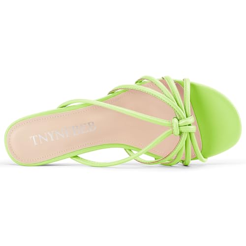 Image of TNYNFBEB Womens Sandals Mules Low Kitten Heel Open Toe Shoes Slip-on Slingback Prom Party Dress Summer 1.4 Inches Heels