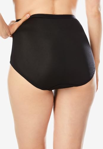 Comfort Choice Plus Size Full Coverage Nylon Brief 5-Pack4