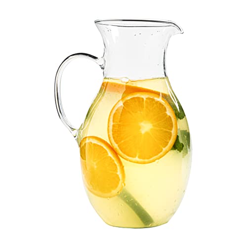 Simax Glass Pitcher With Spout, 1.5 Quart Borosilicate Glass Pitchers With Handle, Made in Europe Glass Water, Cocktail, Margarita, Sangria Pitcher