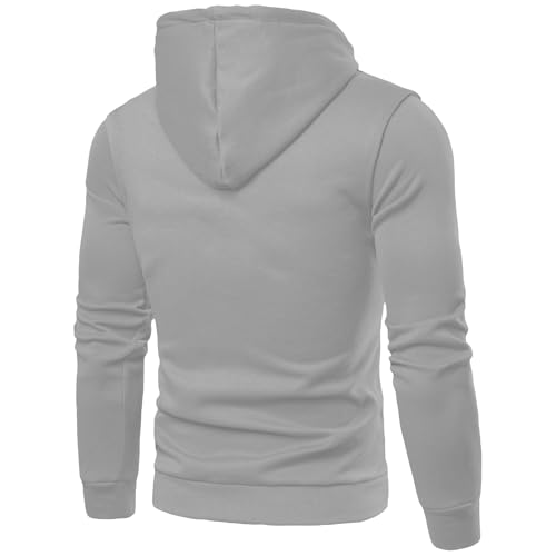 Mens Hoodies Solid Color Sweatshirts Fall Winter Pullover Hooded Neck Tops Relaxed Thermal Sweatshirts With Pocket4