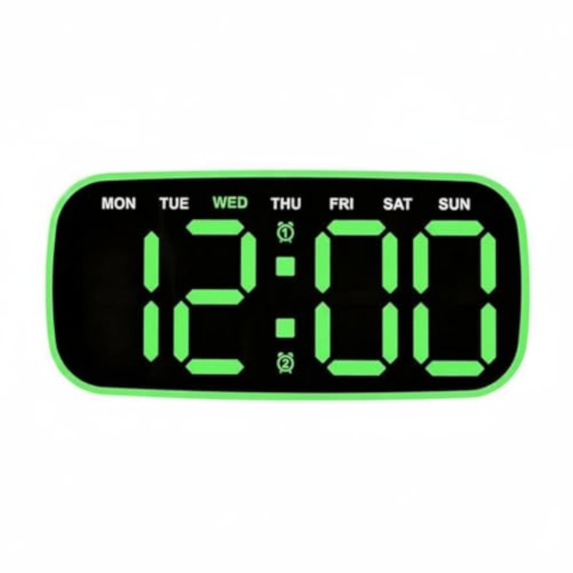 Wood Grain Desk Timepiece with Large Display