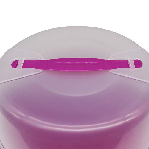 Portable Round Cake Carrier With Handle Pie Saver Cupcake Container Up To 10 Inch Translucent Dome For Transporting Cakes, Cupcakes, Cookies, Pies, Or Other Desserts (Purple) #TOP5