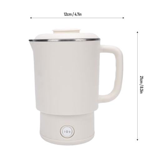 Hervidor eléctrico portátil 600ml con interior acero inoxidable miniatura 7