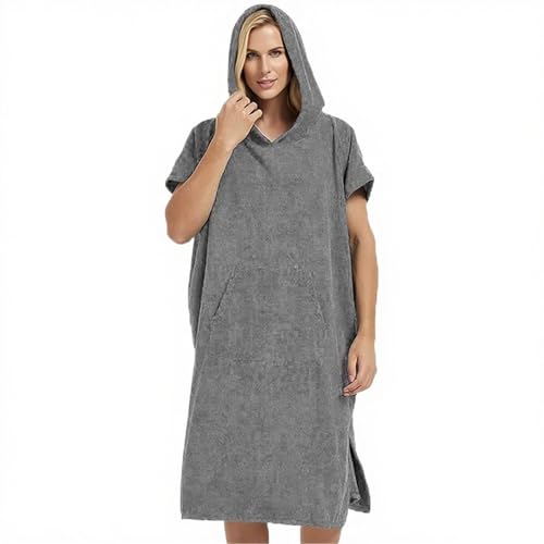 Poncho Toalla De Surf,Vestido De Fibra Ultrafina De Secado Rápido | Poncho Toalla Para Adultos Con Capucha,Para Viajes Diarios Gimnasio Piscina Aguas Calientes Al Aire Libre Mujer