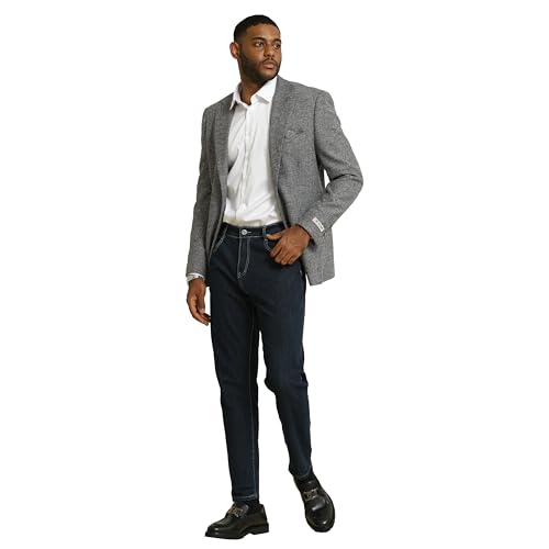 STACY ADAMS Men's Classic Modern Blazer Jacket – Slim Fit Tweed Tailored Jacket Only4