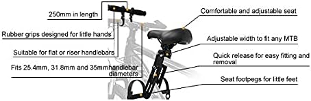 Kids Bike Seat for Mountain Bikes, Detachable Front Mounted Bicycle Seats for Children 2-5 Years Old, Compatible with All Adult MTB (Seat) - Image 5