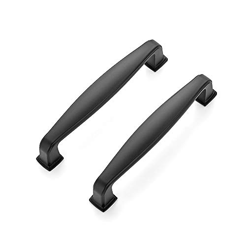 Image of Ravinte Matte Black Cabinet Handles Solid Drawer Pulls, 3-3 /4 Inch, 40 Pack | Zinc Alloy, Smooth Bar Grip, Kitchen Cabinet Update, For Cupboards, Drawers, Dressers, Cabinet Doors, Furniture Hardware