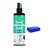 Helmet Anti Fog Spray - 100ml Streak-Free Polish Coating, Portable Helmet Cleaner For Instant Fog Removal For Goggles | Football Sports Rain Water, Motorbike Visor Maintenance, 3.9x13.7cm