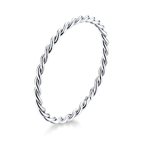 GemKing SCR640-7 Slim Stackable ring S925 Sterling Silver Ring