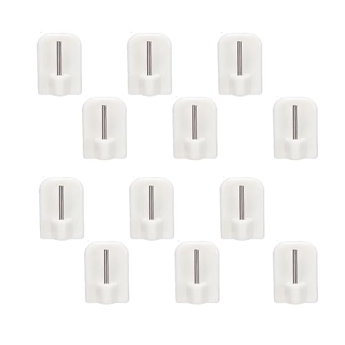 Lmyzcbzl Ganci autoadesivi, 12 ganci adesivi in plastica per tende e finestre