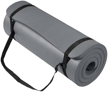 BalanceFrom Yoga Mat 1-Inch Extra Thick High-Density Exercise Mat...