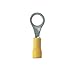 Panduit PV22-10R-CY Ring Terminal, Vinyl Insulated, 26 - 22 AWG, #10 Stud Size, Funnel Entry, Yellow (100-Pack)