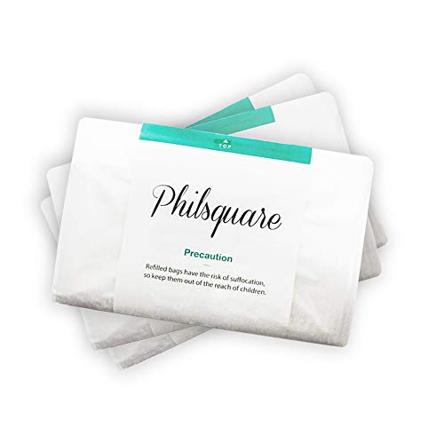 Philsquare Adult Diaper Pail Continuous Liner Refill Bag, Fully Compatible with All Brands Disposal System, 330 Model, 9Gallon, 1 Pack. Quick and Simple to Replace