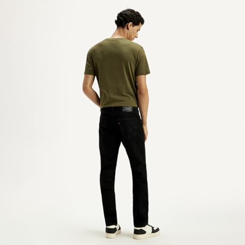 Image of Levi's Men's Black Slim Fit Mid Rise Jeans