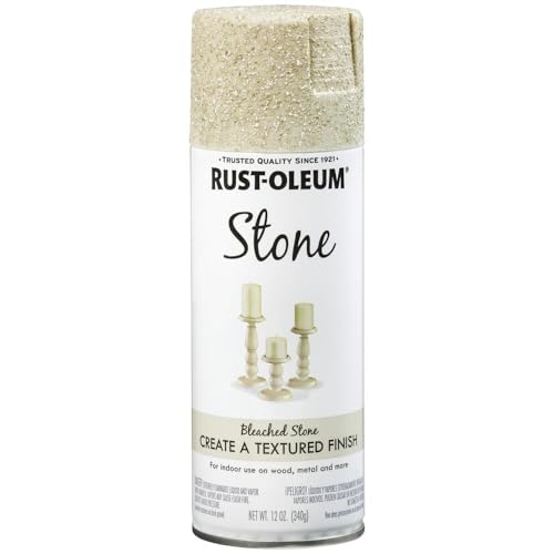 Rust-Oleum Specialty Stone Spray Paint – Bleached Stone Texture, Rustic Grit Finish 340 g | Decorative Spray for Indoor Wood, Metal, Ceramic & Crafts