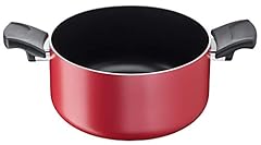 Lagostina Cucina Mediterranea Casseruola Fonda 2 Maniglie per Induzione, Alluminio Antiaderente, Rosso, Diametro 20 cm