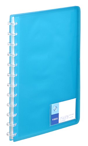 Viquel Reliure Geode Protège document en plastique translucide - Grande capacité 60 Vues - 30 pochettes amovibles en propyglass - Bleu