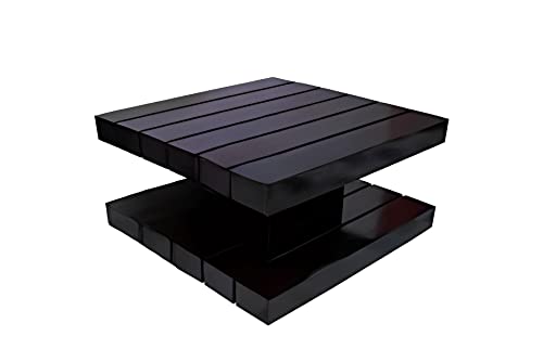 Image of Douceur Furnitures Solid Sheesham Wood Coffee Table with Storage for Living Room, Bedroom, Office & Cafe | Wooden Centre Table | Tea Table | Rich Walnut Finish | Fully Assembled