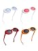 Blulu 10 Pairs Retro Clout Oval Goggles Mod Thick Frame Round Lens Sunglasses 10 Colors Women Men Girl Boy Sunglasses with 10 Lens Cloth