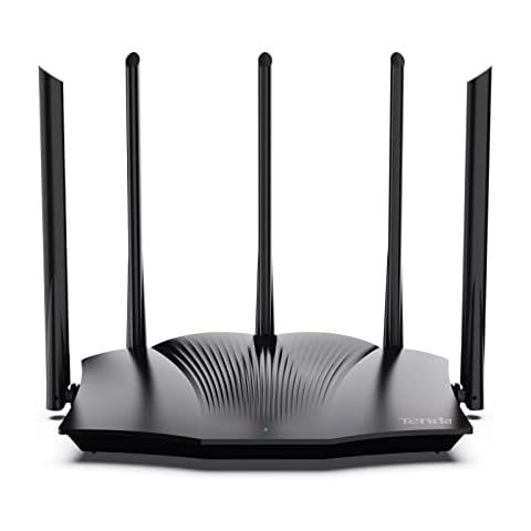 Tenda WiFi 6 Gaming Router, AX3000 Dual Band Gigabit Wireless Router for Home, Long Range Coverage with 5 * 6dBi High-Gain Antennas, High Speed Router with 4 Gigabit Ports, Support WPA3, VPN(RX12Pro) Cover